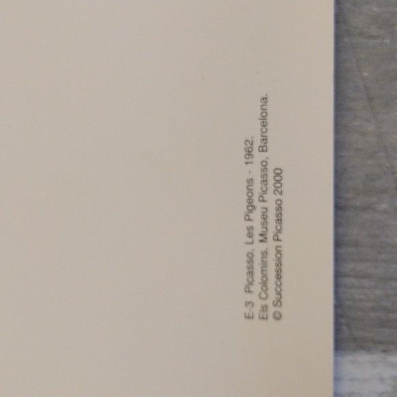 Picasso Les Pigeons Poster Copyright Succession Picasso 2000 - Picture 2 of 8